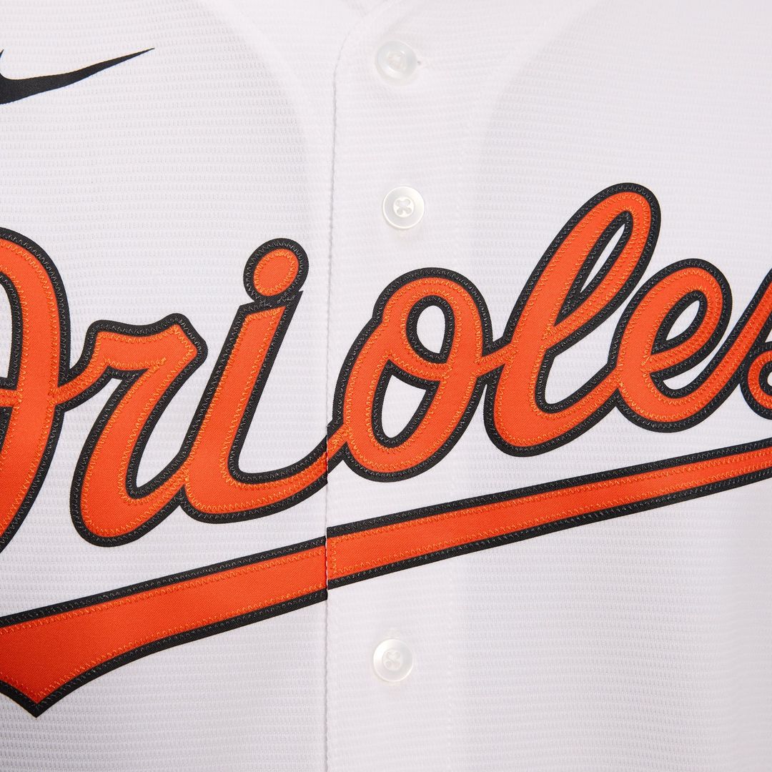 Baltimore Orioles Nike White Home Replica Team Jersey product image 8, provided for visual reference and product detail
