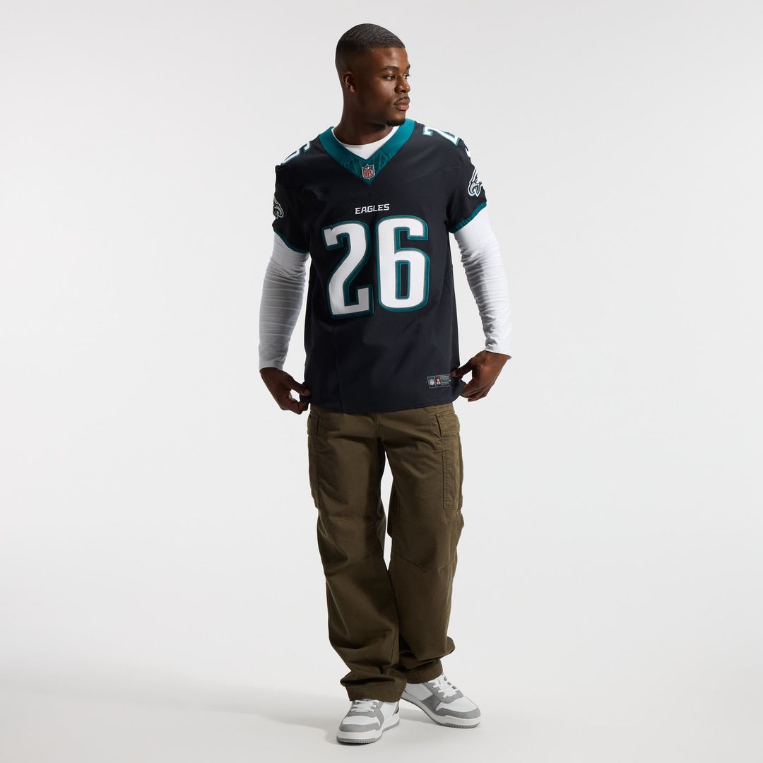 Philadelphia Eagles Saquon Barkley Nike Black Alternate Vapor F.U.S.E. Elite Jersey product image 4, provided for visual