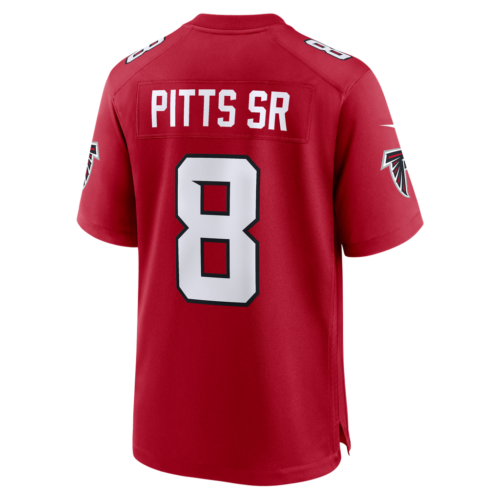 Atlanta Falcons Kyle Pitts Sr. Nike Red Game Jersey product image 3, provided for visual reference and product detail review