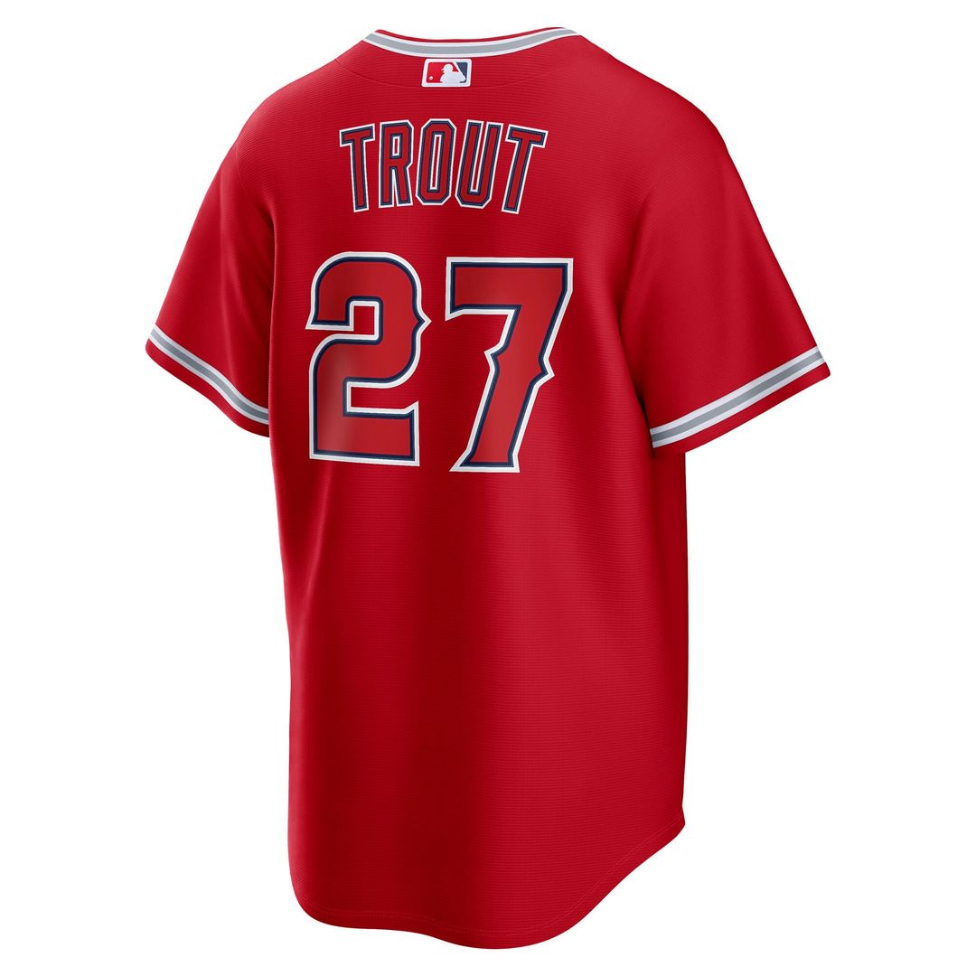 Los Angeles Angels Mike Trout Nike White Alternate Replica Jersey product image 9, provided for visual reference and product