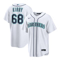 Seattle Mariners George Kirby Nike White Home Replica Jersey product image 1, provided for visual reference and product
