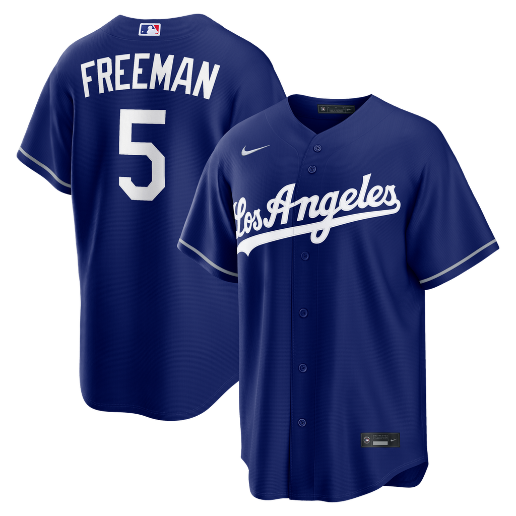 Los Angeles Dodgers Freddie Freeman Nike Royal Alternate Replica Jersey product image 1, provided for visual reference and