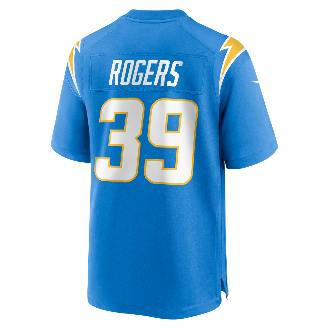 Los Angeles Chargers Eric Rogers Nike Powder Blue Team Game Jersey product image 3, provided for visual reference and