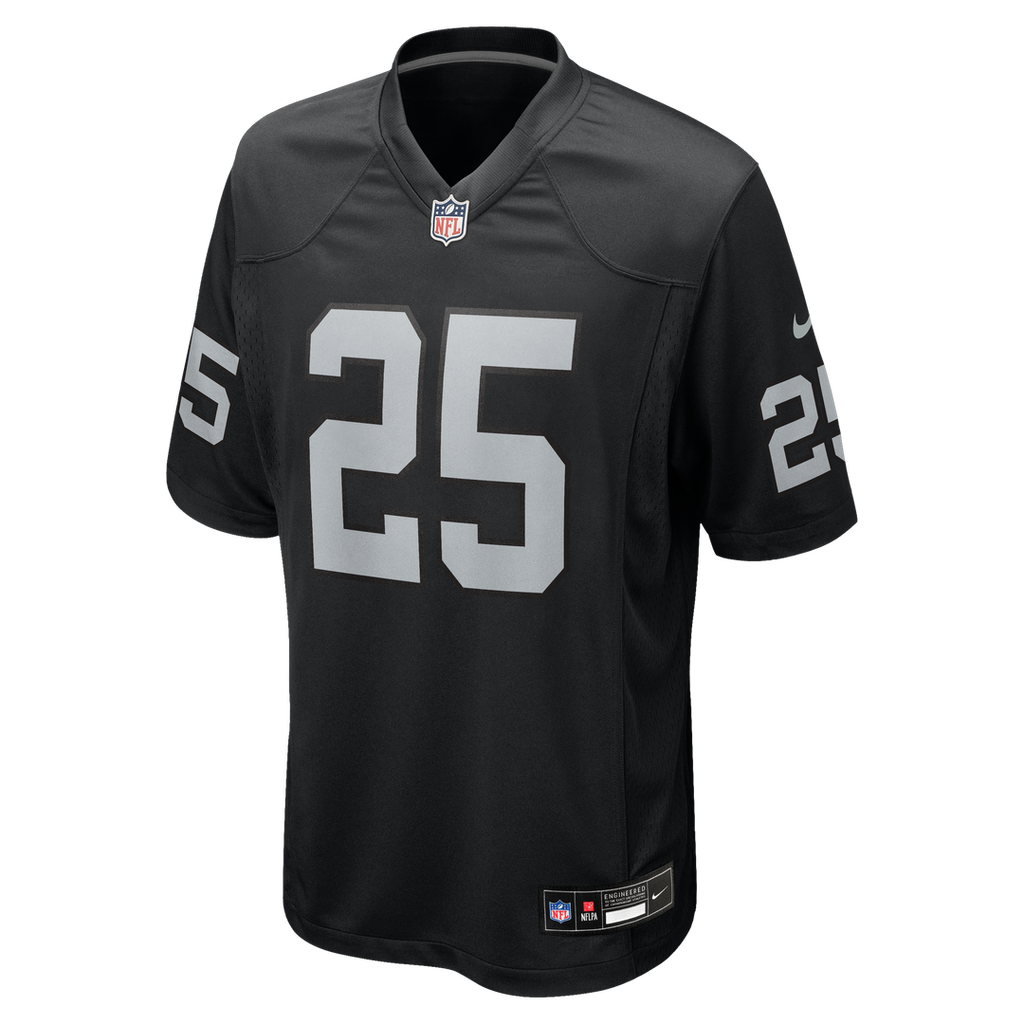 Las Vegas Raiders Decamerion Richardson Nike Black Team Game Jersey product image 2, provided for visual reference and