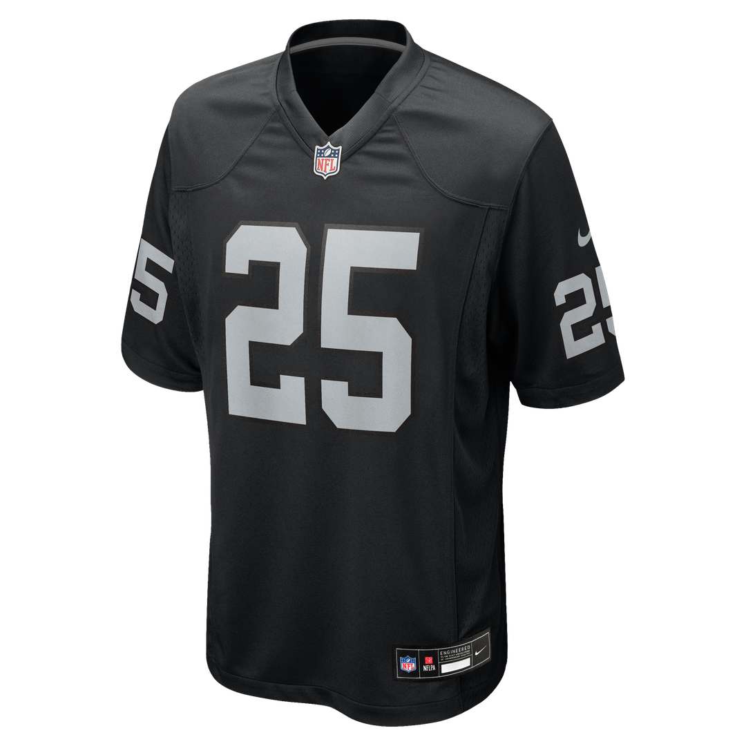 Las Vegas Raiders Decamerion Richardson Nike Black Team Game Jersey product image 2, provided for visual reference and
