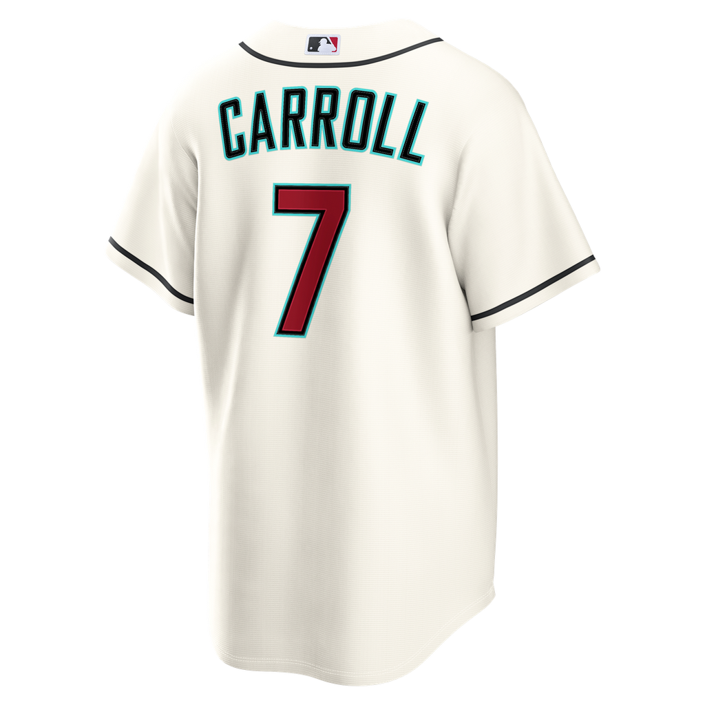 Arizona Diamondbacks Corbin Carroll Nike Cream Home Replica Jersey product image 7, provided for visual reference and