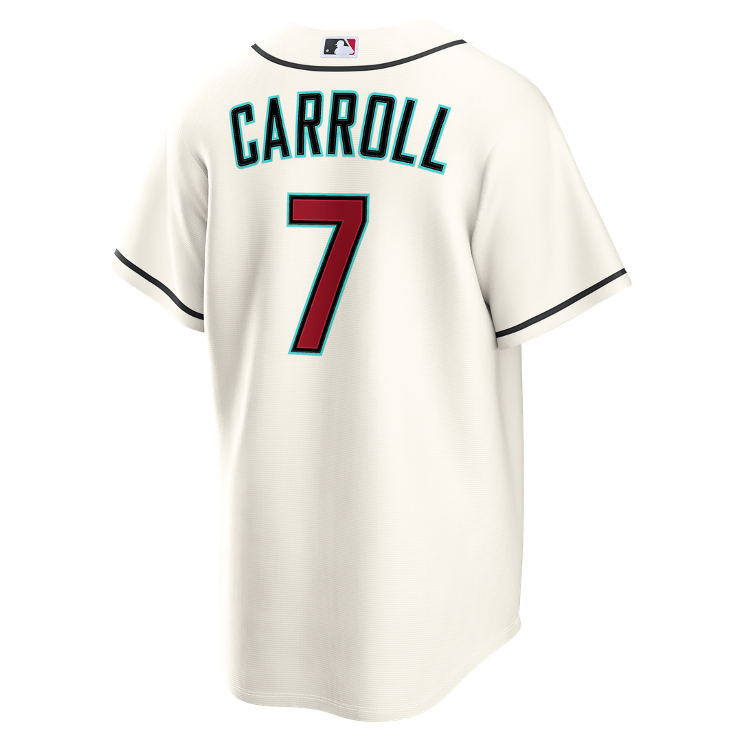 Arizona Diamondbacks Corbin Carroll Nike Cream Home Replica Jersey product image 7, provided for visual reference and
