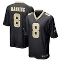 New Orleans Saints Archie Manning Nike Black Retired Player Game Jersey product image 1, provided for visual reference and