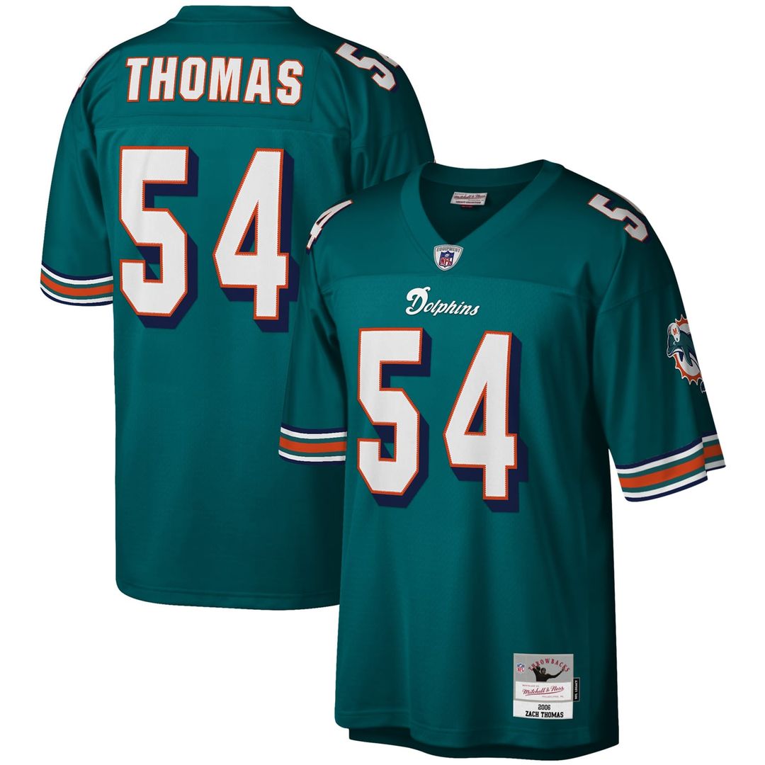 Miami Dolphins Zach Thomas Mitchell & Ness White Legacy Replica Jersey product image 7, provided for visual reference and