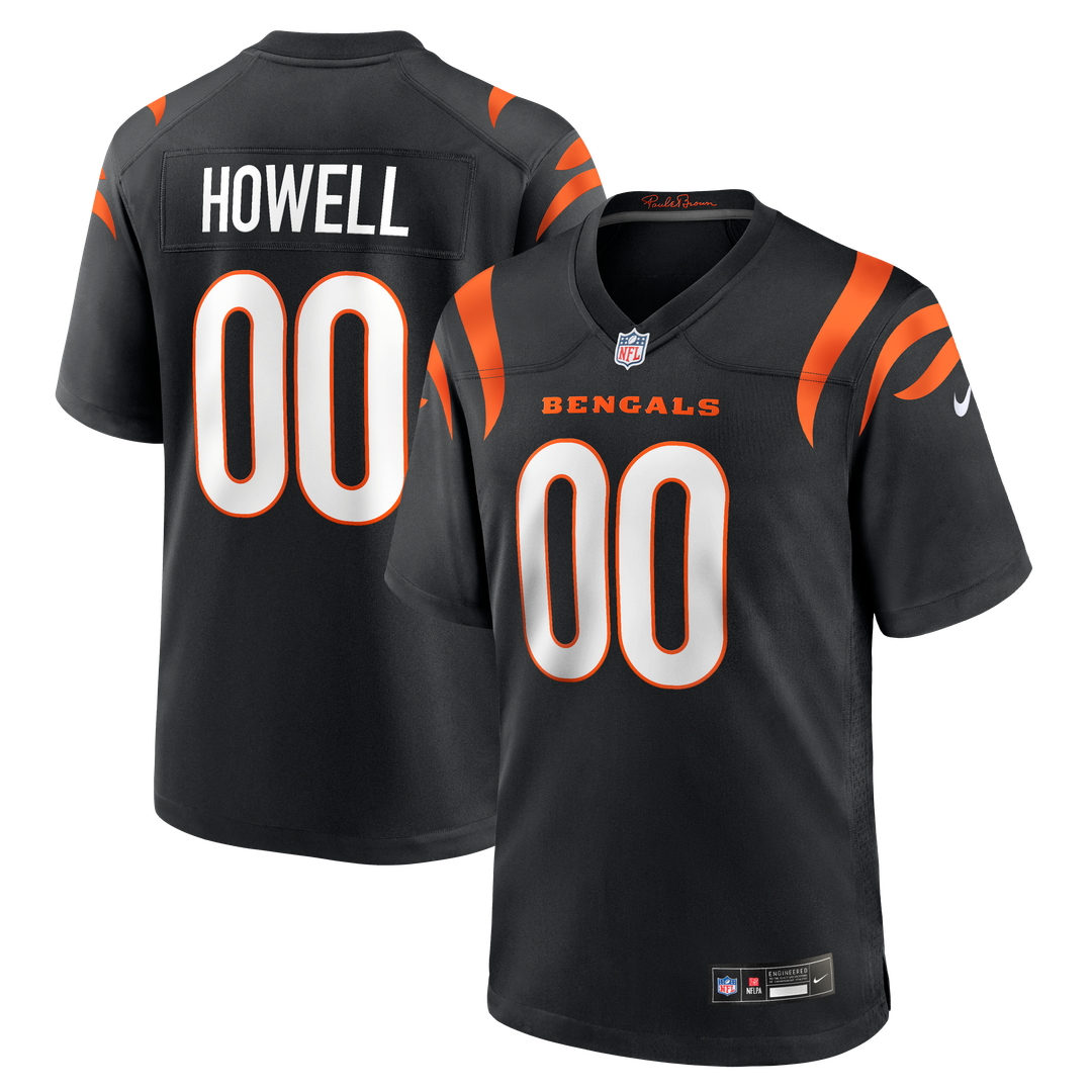 Cincinnati Bengals Cashius Howell Nike Black Team Game Jersey product image 1, provided for visual reference and product