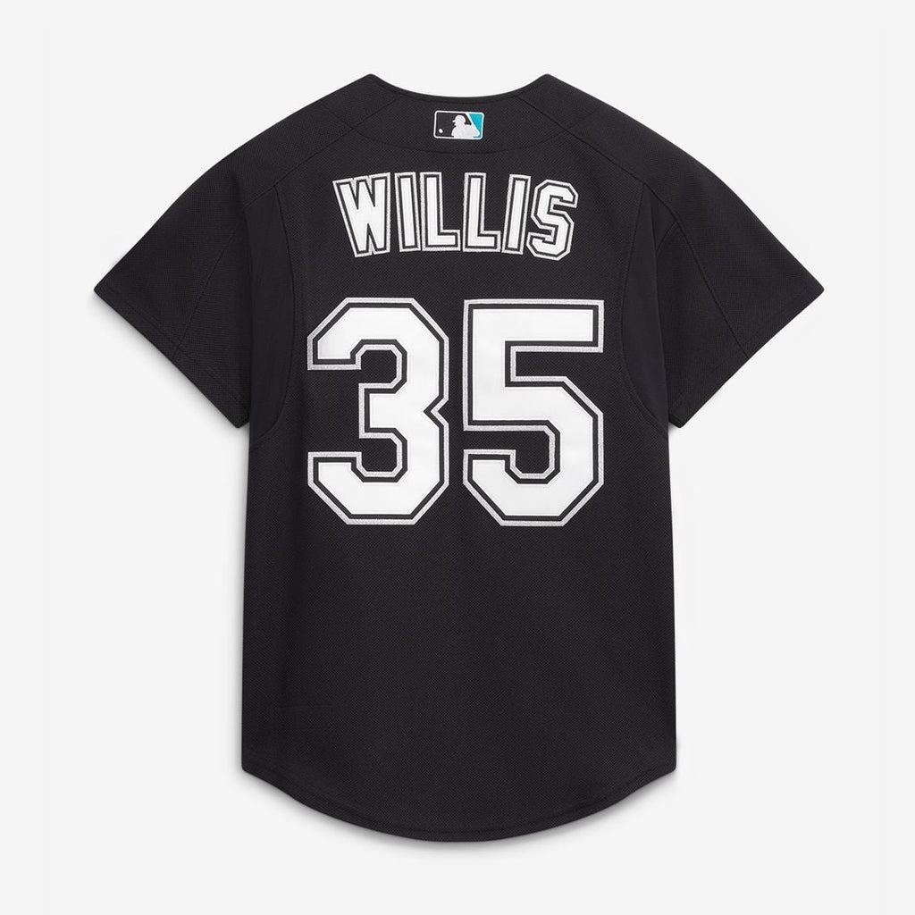 Florida Marlins Dontrelle Willis Mitchell & Ness Black Cooperstown Collection Mesh Batting Practice Button-Up Jersey product