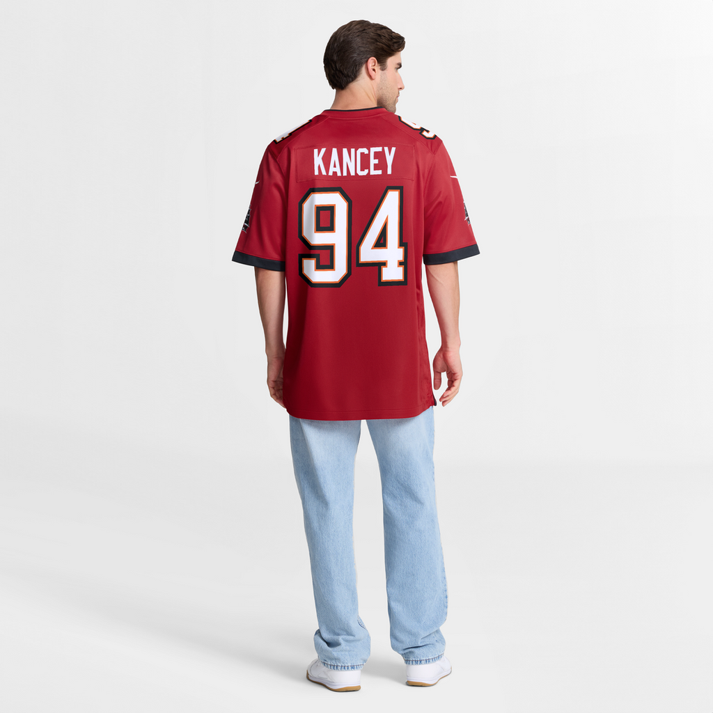 Tampa Bay Buccaneers Calijah Kancey Nike Red Game Jersey product image 8, provided for visual reference and product detail