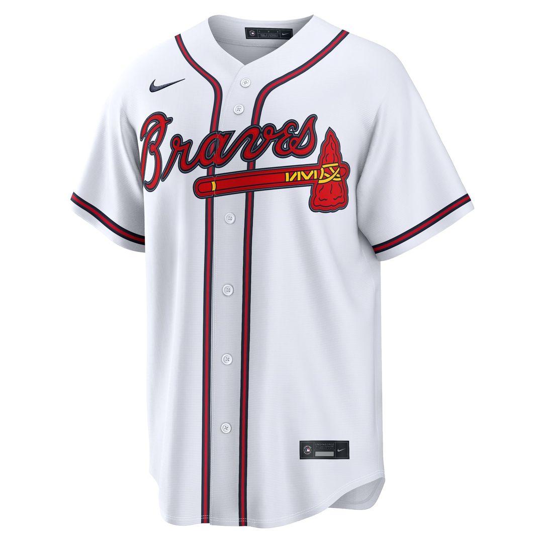 Atlanta Braves Ronald Acuña Jr. Nike White Home Replica Jersey product image 2, provided for visual reference and product