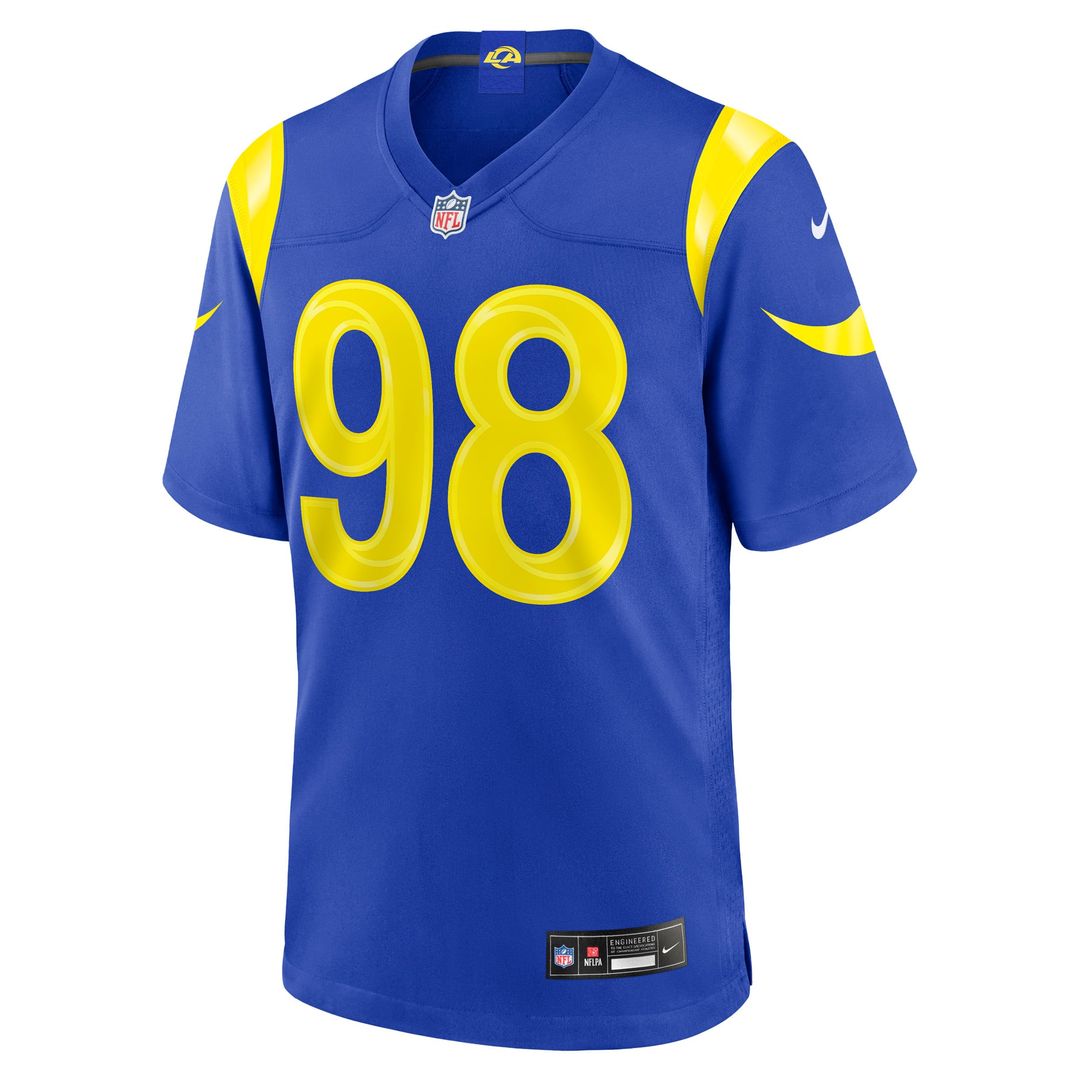 Los Angeles Rams Jaxson Moi Nike Royal Game Jersey product image 2, provided for visual reference and product detail review