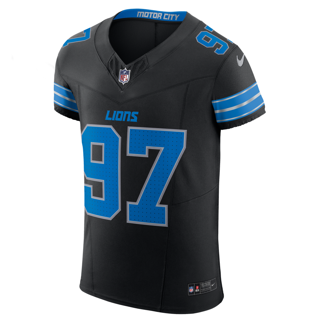 Detroit Lions Aidan Hutchinson Nike Black Alternate Vapor F.U.S.E. Elite Jersey product image 2, provided for visual