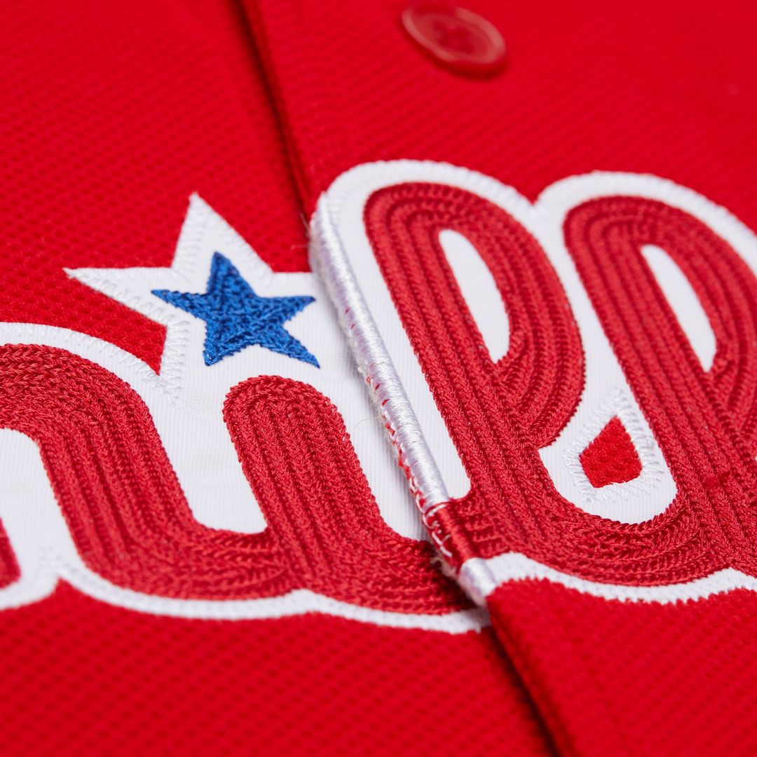 Philadelphia Phillies Ryan Howard Mitchell & Ness Red Big & Tall Cooperstown Mesh Batting Practice Jersey product image 7,