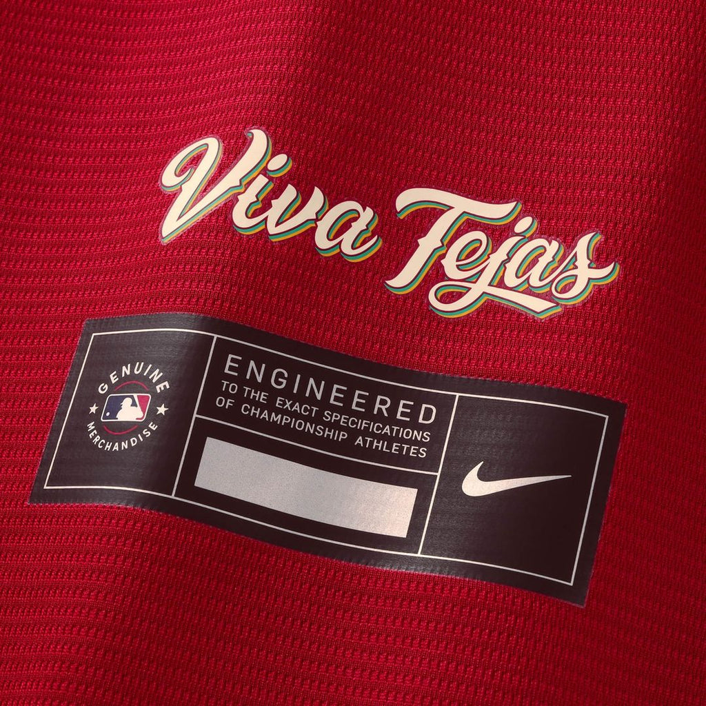 Texas Rangers Nathan Eovaldi Nike Red 2026 City Connect Stadium Jersey product image 5, provided for visual reference and