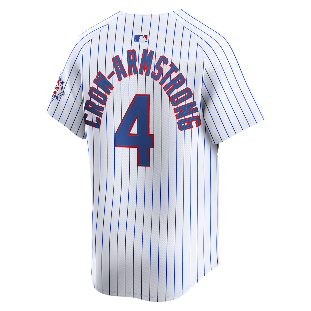 Chicago Cubs Pete Crow-Armstrong Nike White 150th Anniversary Limited Jersey product image 3, provided for visual reference