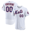 New York Mets Nike White Home Authentic Custom Jersey product image 1, provided for visual reference and product detail