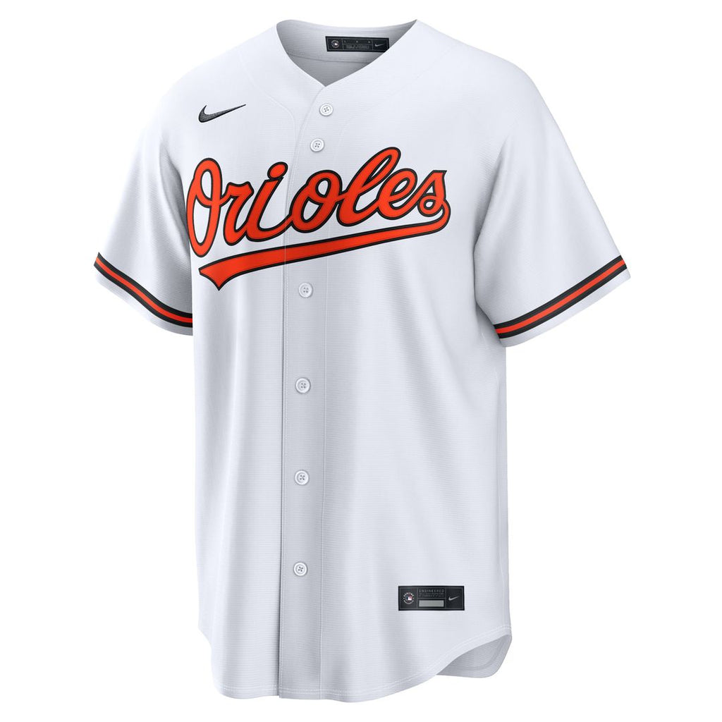 Baltimore Orioles Nike White Home Replica Jersey product image 4, provided for visual reference and product detail review
