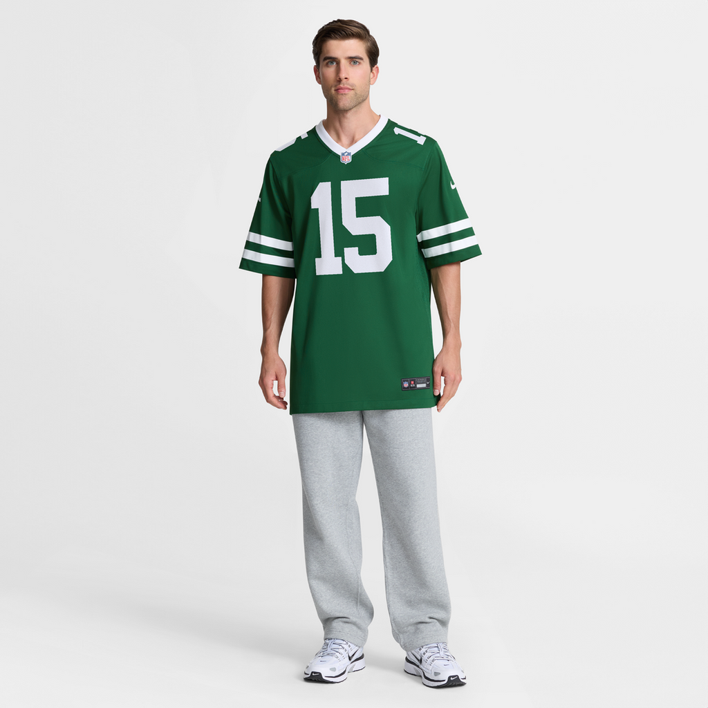 New York Jets Adonai Mitchell Nike Legacy Green Team Game Jersey product image 4, provided for visual reference and product