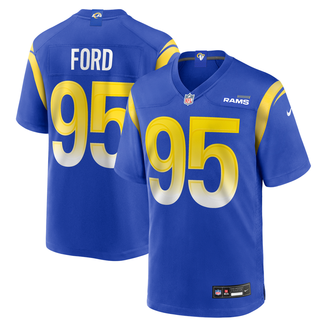 Los Angeles Rams Poona Ford Nike Royal Team Game Jersey product image 1, provided for visual reference and product detail