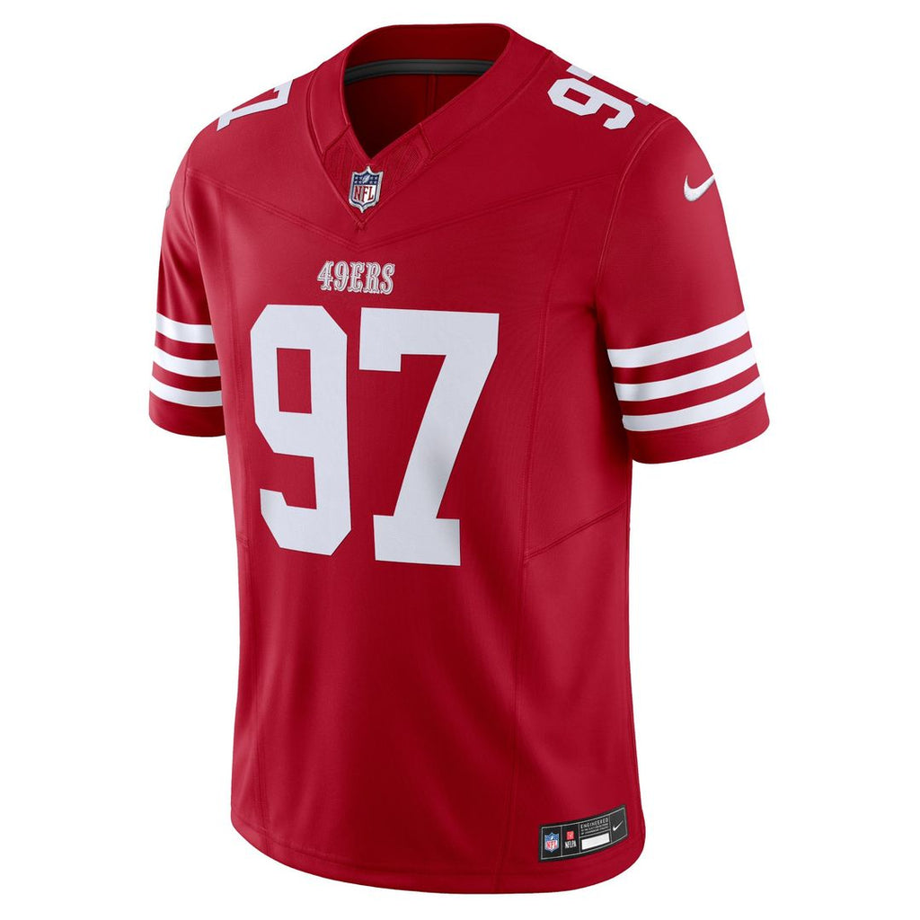 San Francisco 49ers Nick Bosa Nike Scarlet Vapor F.U.S.E. Limited Jersey product image 2, provided for visual reference and
