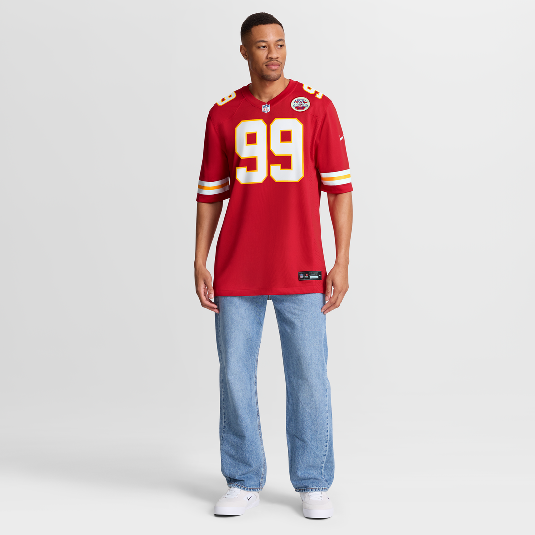 Kansas City Chiefs Peter Woods Nike Red Team Game Jersey product image 2, provided for visual reference and product detail
