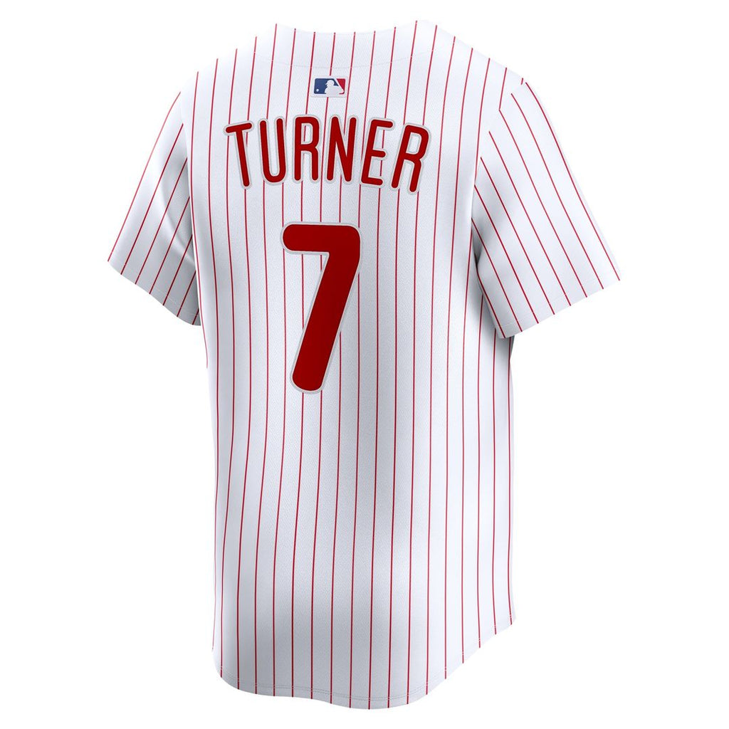 Philadelphia Phillies Trea Turner Nike White Home Limited Player Jersey product image 6, provided for visual reference and