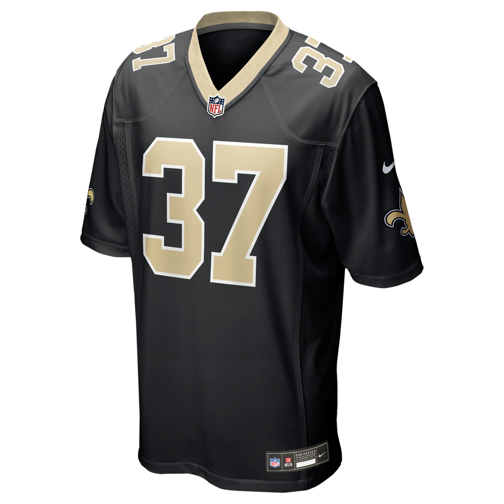 New Orleans Saints Jordan Mims Nike Black Team Game Jersey product image 2, provided for visual reference and product detail