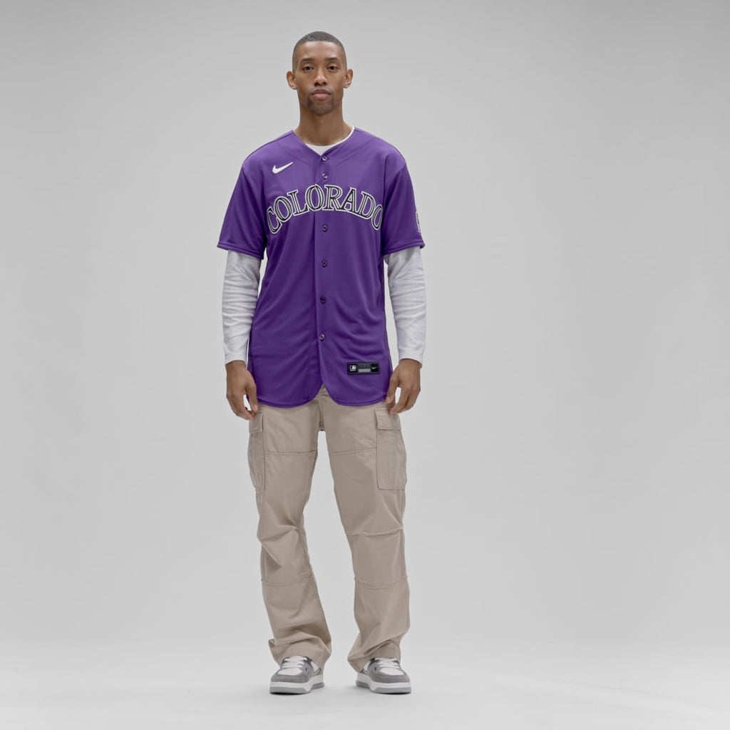 Colorado Rockies Nike Purple Alternate Authentic Jersey product image 7, provided for visual reference and product detail