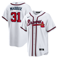 Atlanta Braves Greg Maddux Nike White Home Retired Player Replica Jersey product image 1, provided for visual reference and