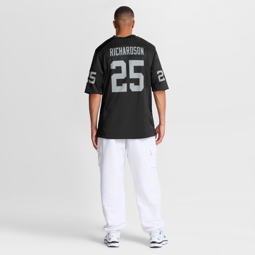 Las Vegas Raiders Decamerion Richardson Nike Black Team Game Jersey product image 8, provided for visual reference and
