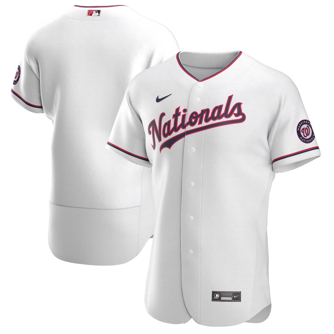 Washington Nationals Nike White Alternate Authentic Team Jersey product image 1, provided for visual reference and product