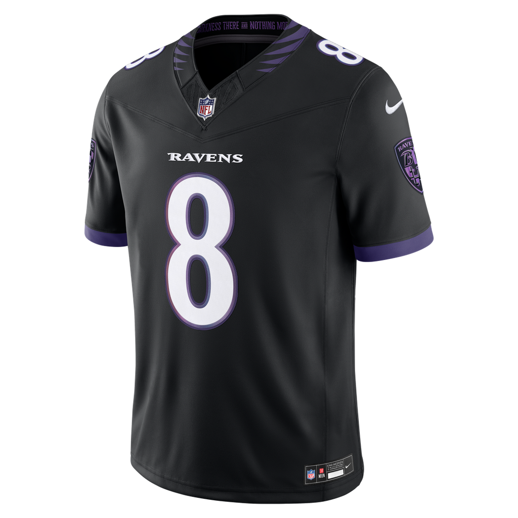 Baltimore Ravens Lamar Jackson Nike White Vapor F.U.S.E. Stitched Limited Jersey product image 38, provided for visual