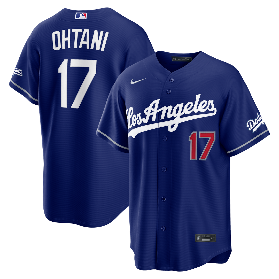 Los Angeles Dodgers Shohei Ohtani Nike Royal Alternate Stadium Jersey product image 4, provided for visual reference and