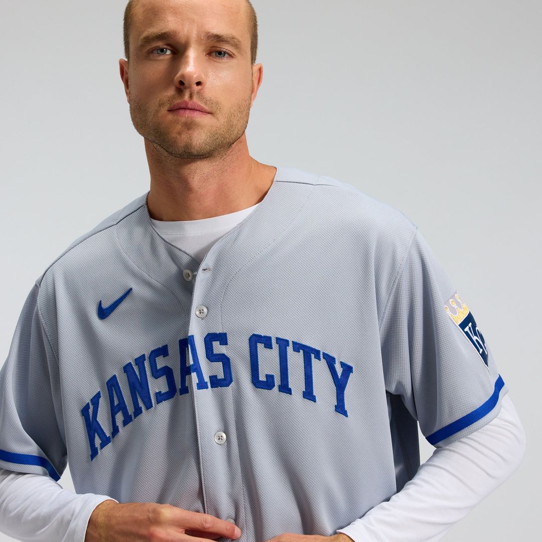 Kansas City Royals Nike Gray 2022 Road Authentic Jersey product image 10, provided for visual reference and product detail