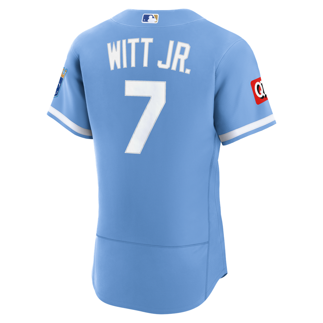 Kansas City Royals Bobby Witt Jr. Nike Light Blue Alternate Authentic Sponsor Patch Jersey product image 6, provided for
