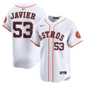 Houston Astros Cristian Javier Nike White Home Limited Player Jersey product image 1, provided for visual reference and