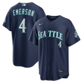 Seattle Mariners Colt Emerson Nike Navy Road 50th Season Anniversary Patch Stadium Jersey product image 1, provided for