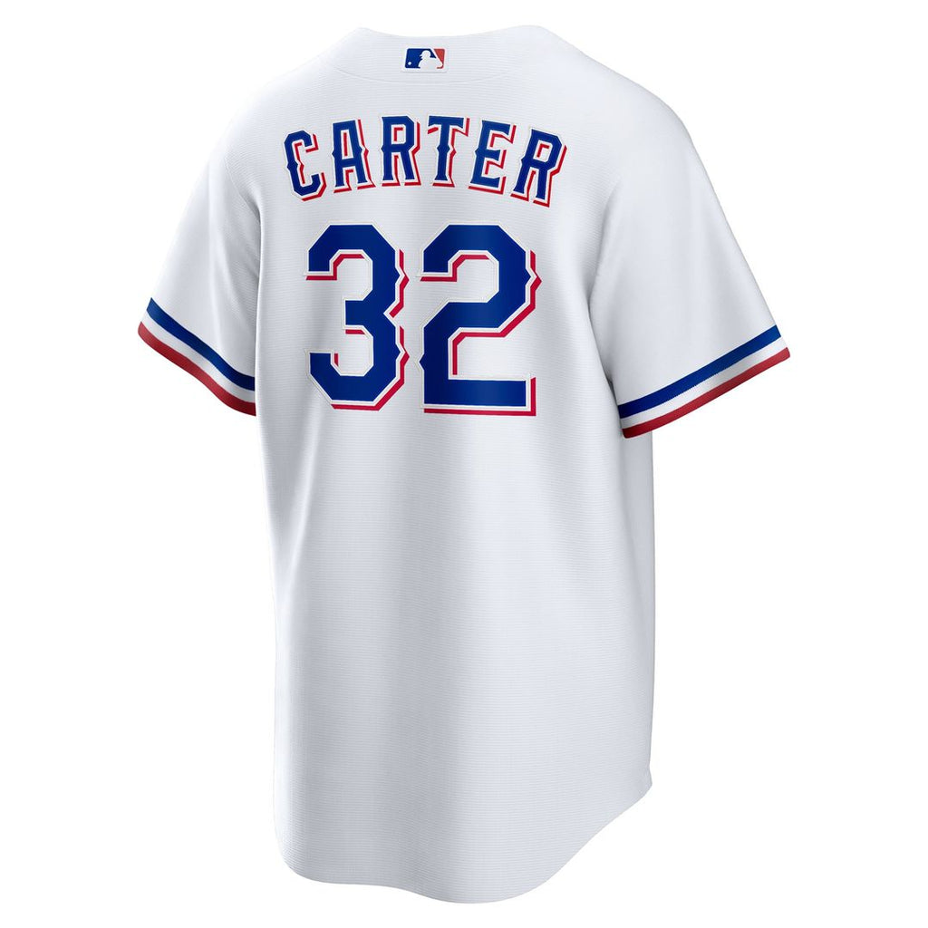 Texas Rangers Evan Carter Nike White Home Replica Jersey product image 3, provided for visual reference and product detail