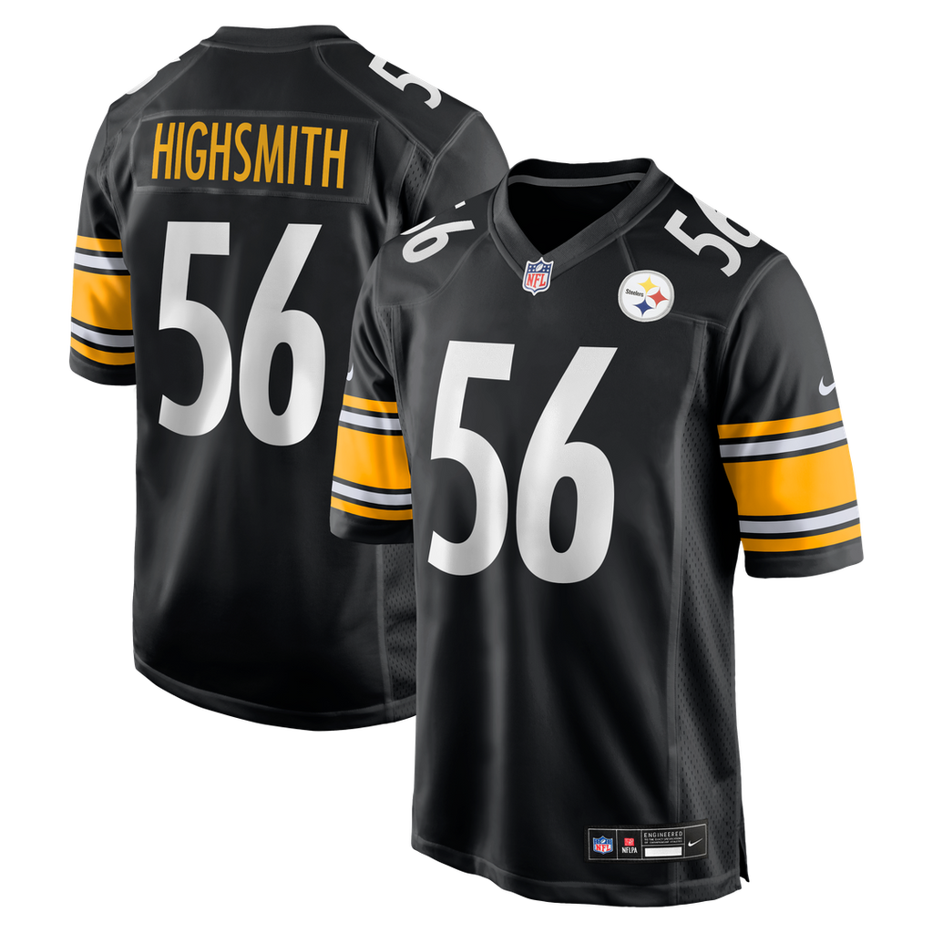 Pittsburgh Steelers Alex Highsmith Nike Black Game Jersey product image 1, provided for visual reference and product detail