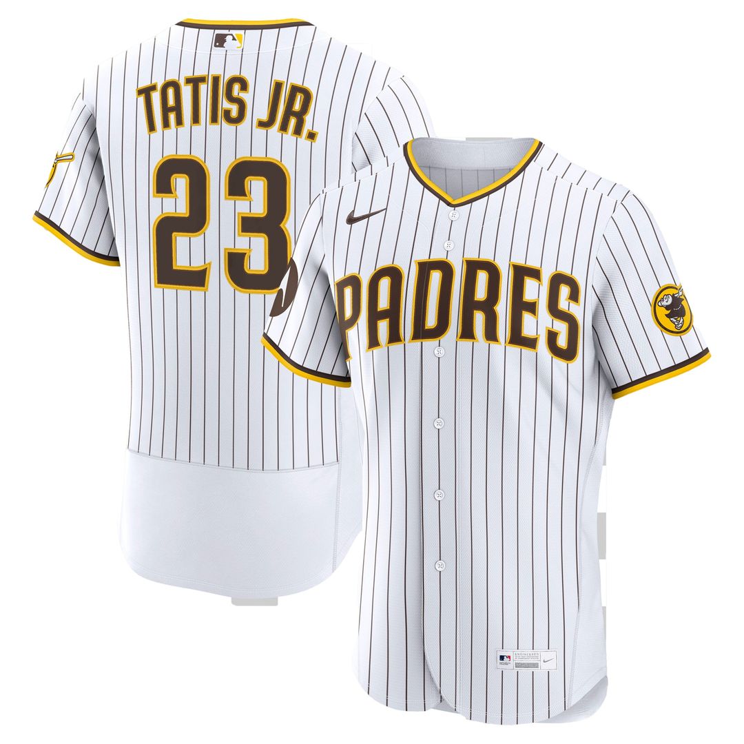 San Diego Padres Fernando Tatis Jr. Nike White Home Authentic Sponsor Patch Jersey product image 1, provided for visual