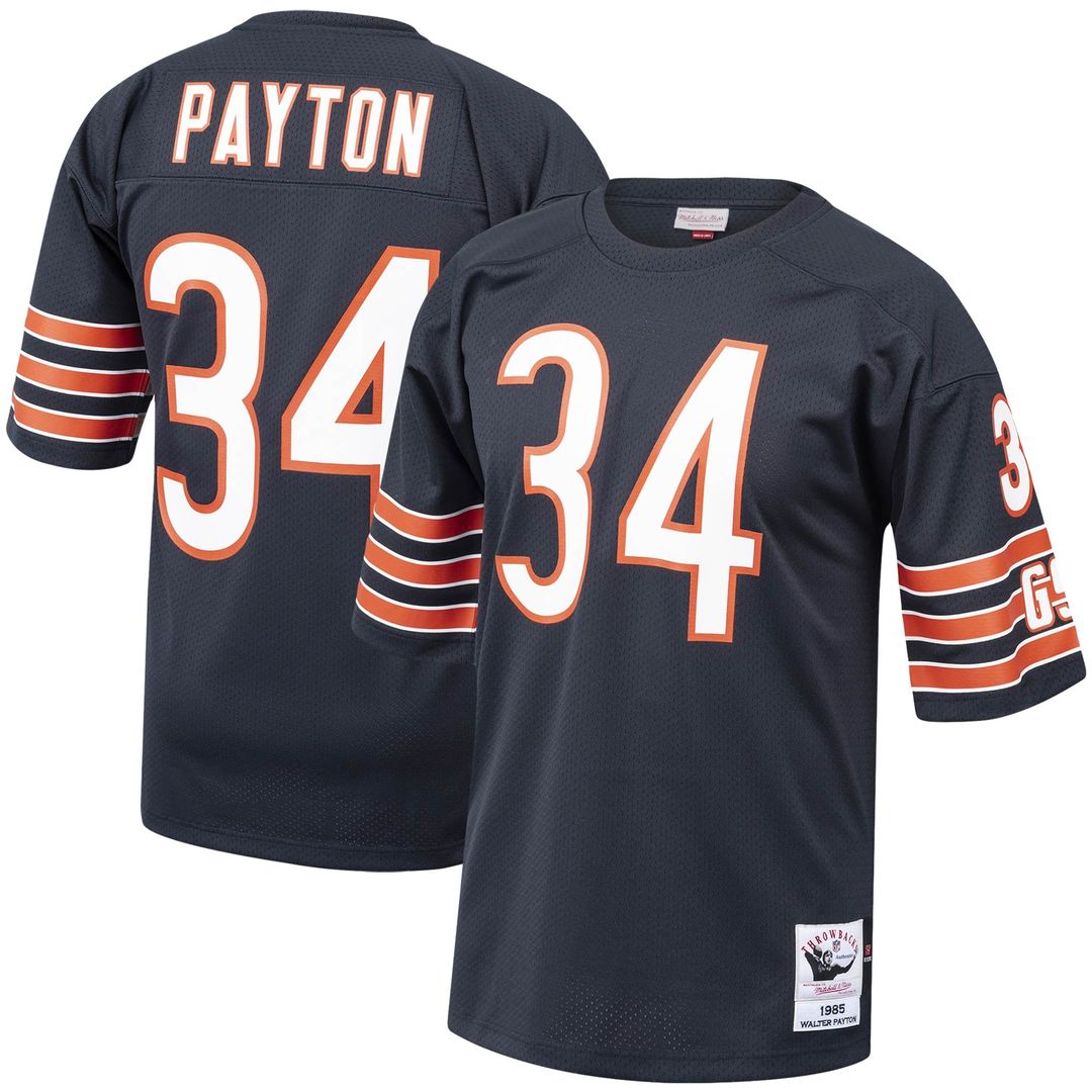 Chicago Bears 1985 Walter Payton Mitchell & Ness Navy Authentic Throwback Retired Player Jersey product image 1, provided