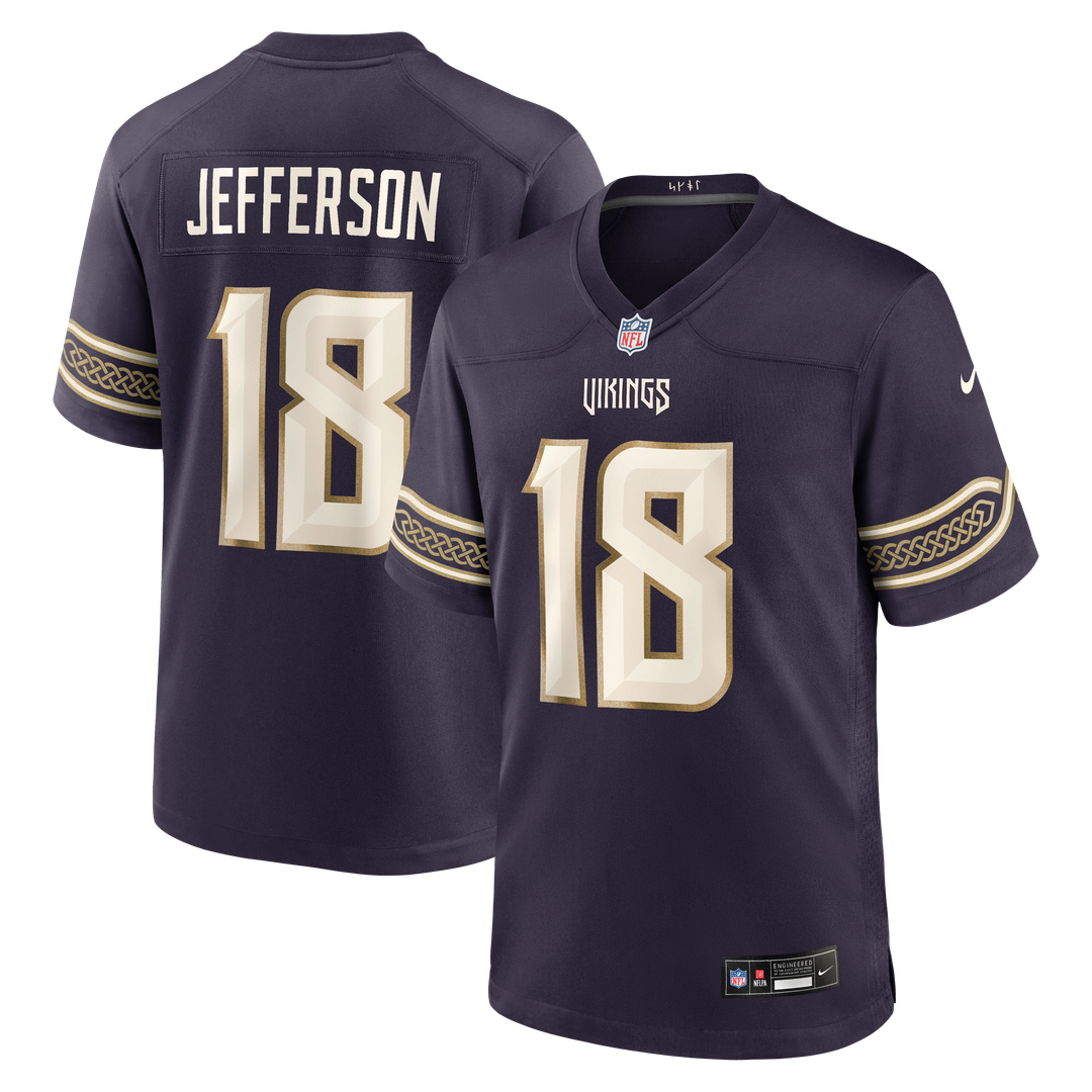 Minnesota Vikings Justin Jefferson Nike Purple 2026 Rivalries Collection Game Jersey product image 1, provided for visual