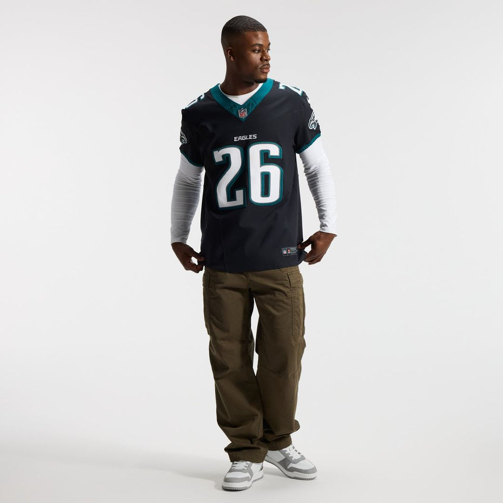Philadelphia Eagles Saquon Barkley Nike Black Alternate Vapor F.U.S.E. Elite Jersey product image 17, provided for visual