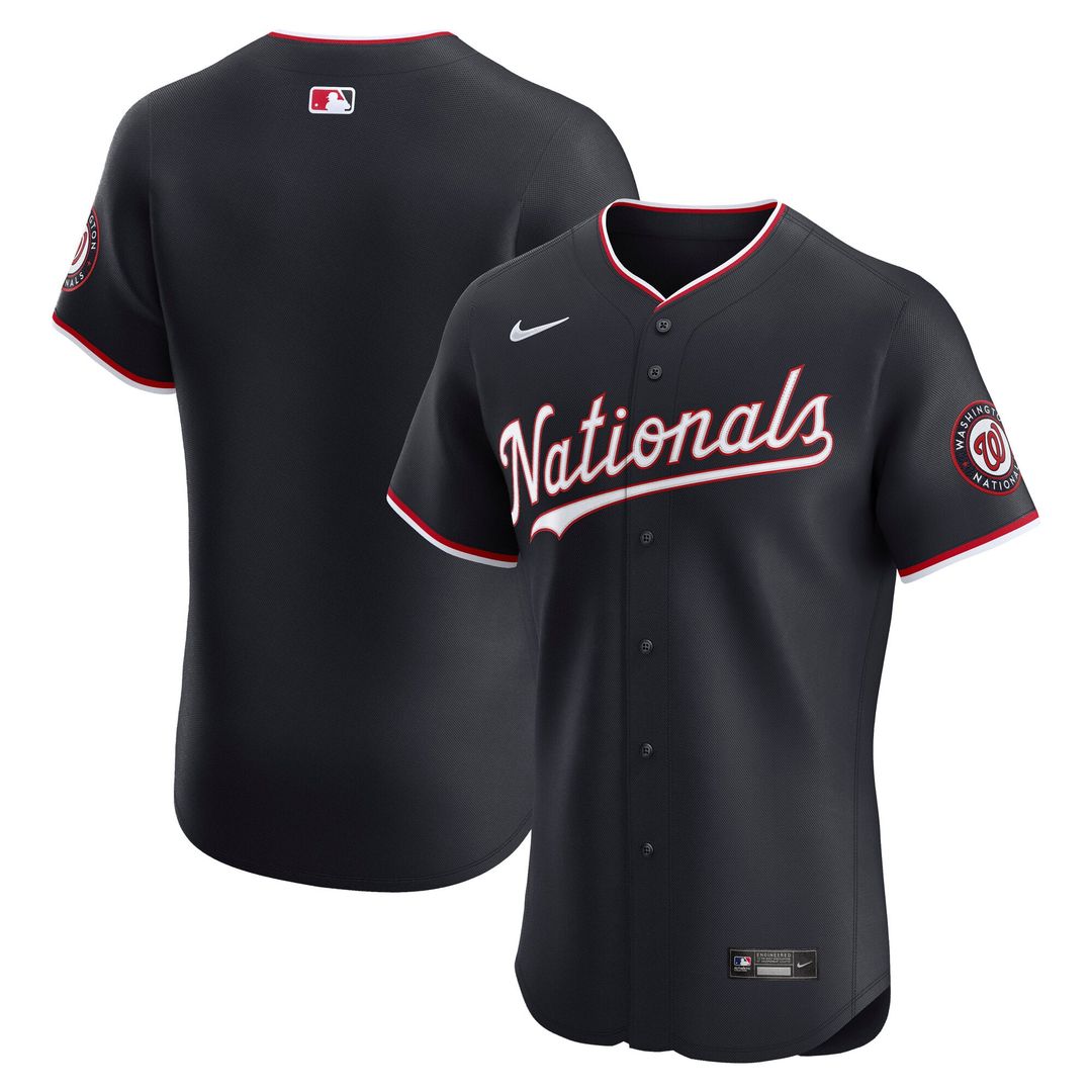 Washington Nationals Nike Navy Alternate Elite Jersey product image 1, provided for visual reference and product detail