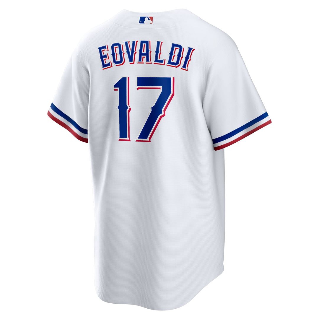Texas Rangers Nathan Eovaldi Nike White Home Replica Player Jersey product image 3, provided for visual reference and