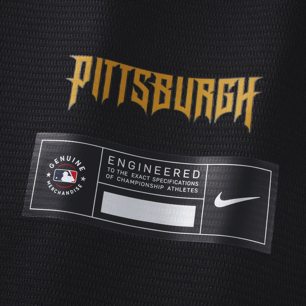 Pittsburgh Pirates Paul Skenes Nike Black 2026 City Connect Stadium Jersey product image 7, provided for visual reference