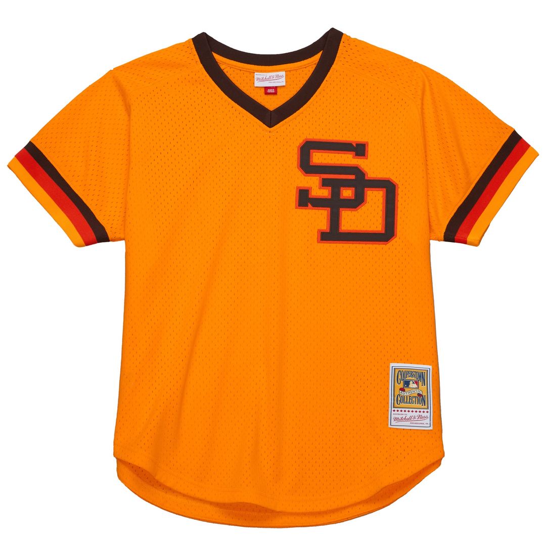 San Diego Padres Tony Gwynn Mitchell & Ness Gold Big & Tall Cooperstown Mesh Batting Practice Jersey product image 2,